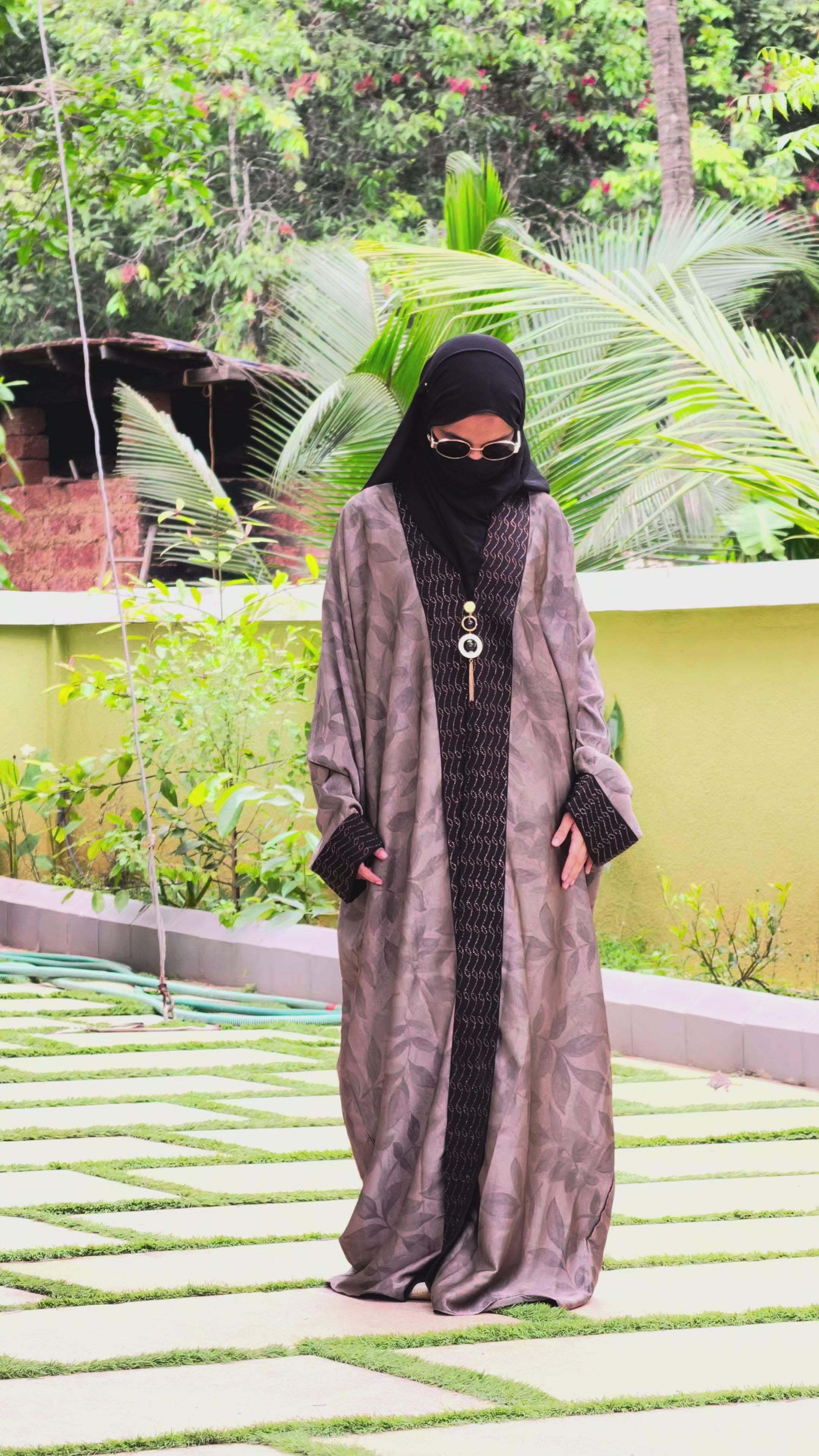 Premium Self Printed Shawl Abaya