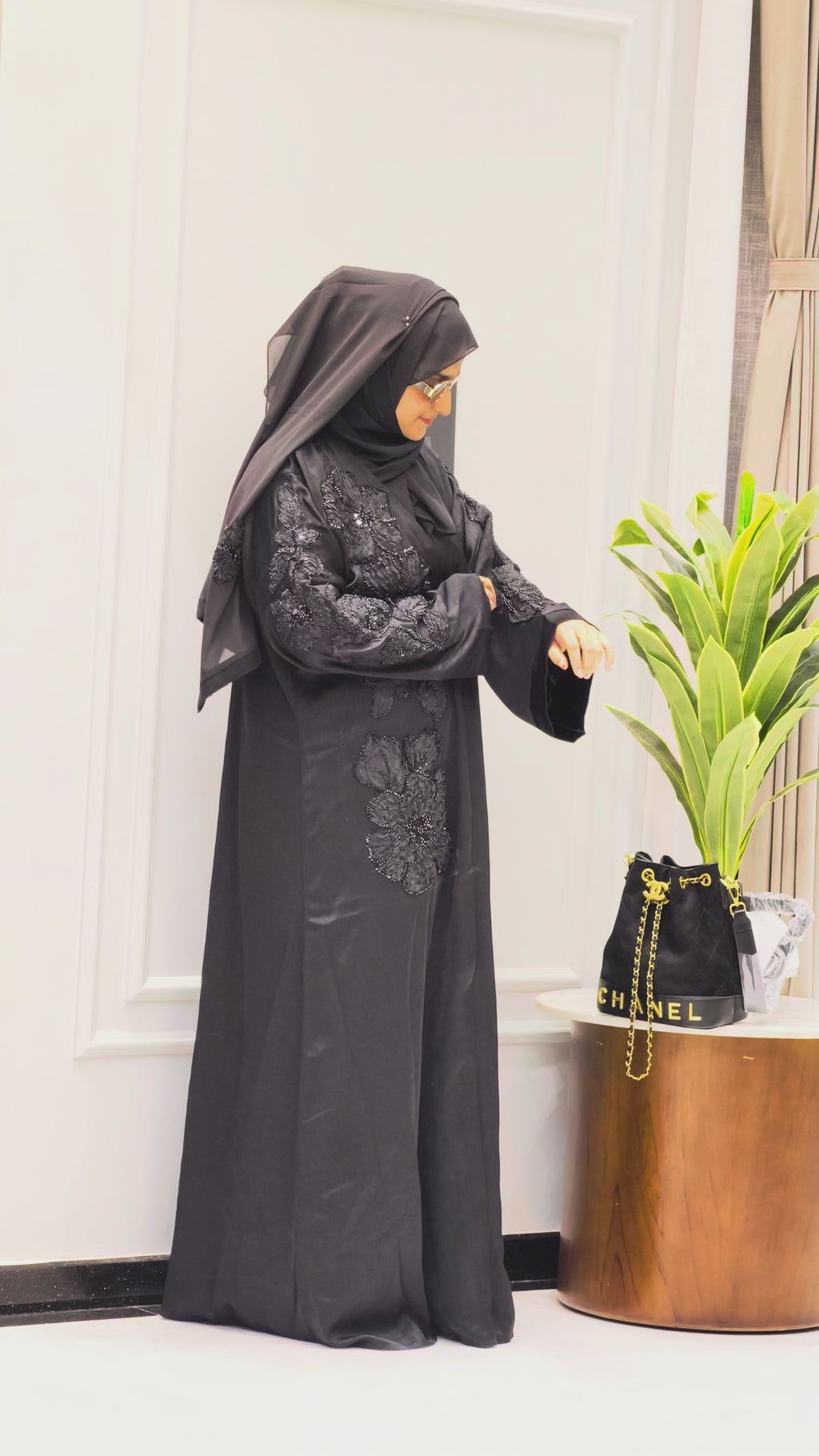 Luxury Designer Stone Work Abaya