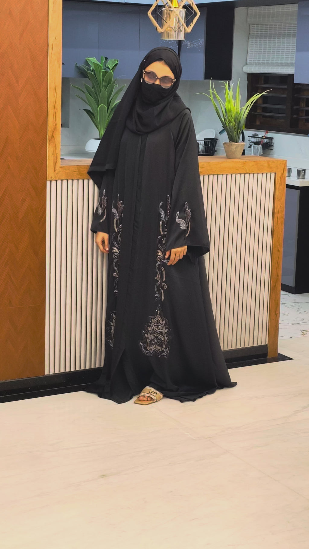 Luxury Stone Work Abaya