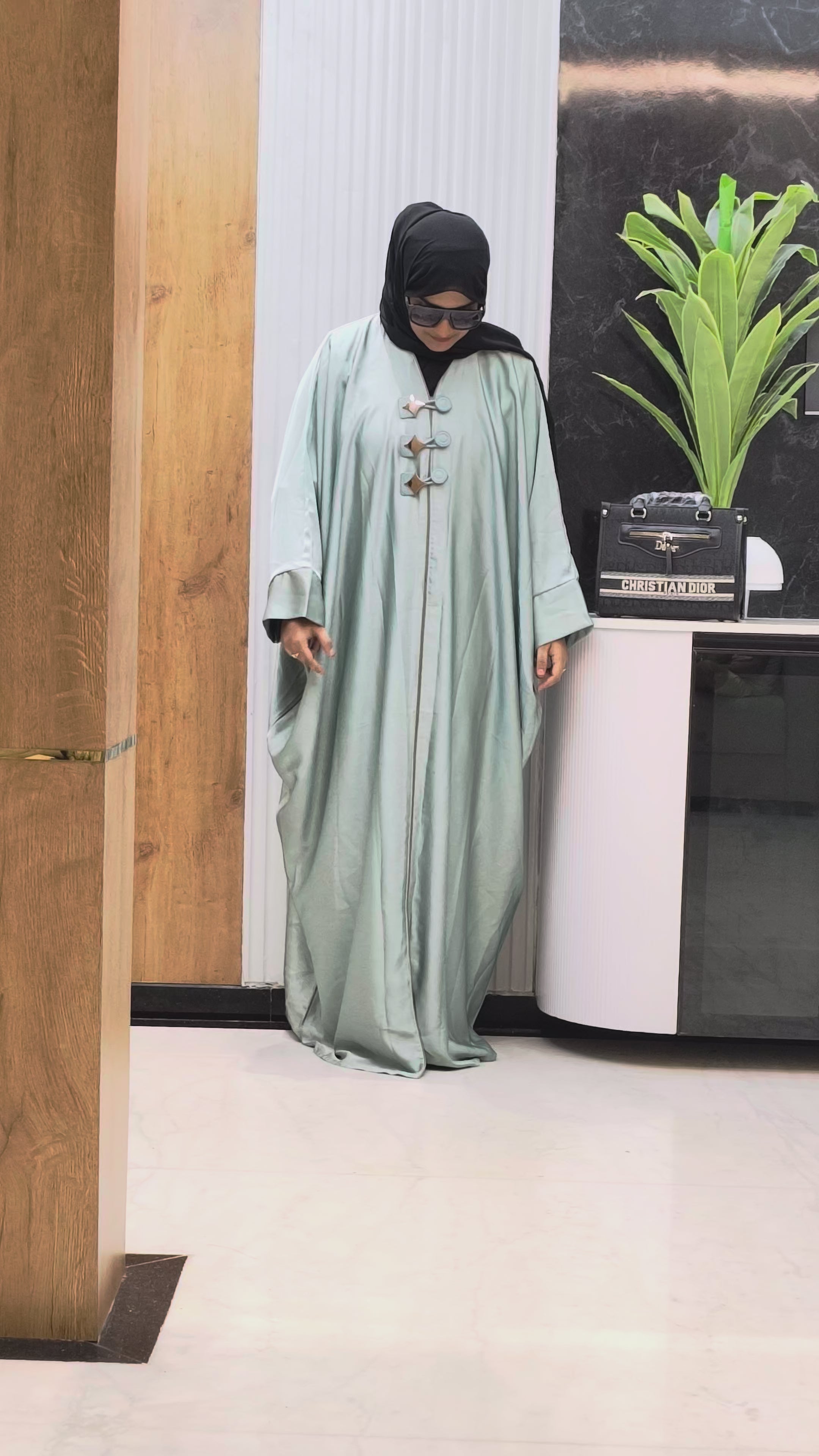 Ocean Green Luxury Abaya