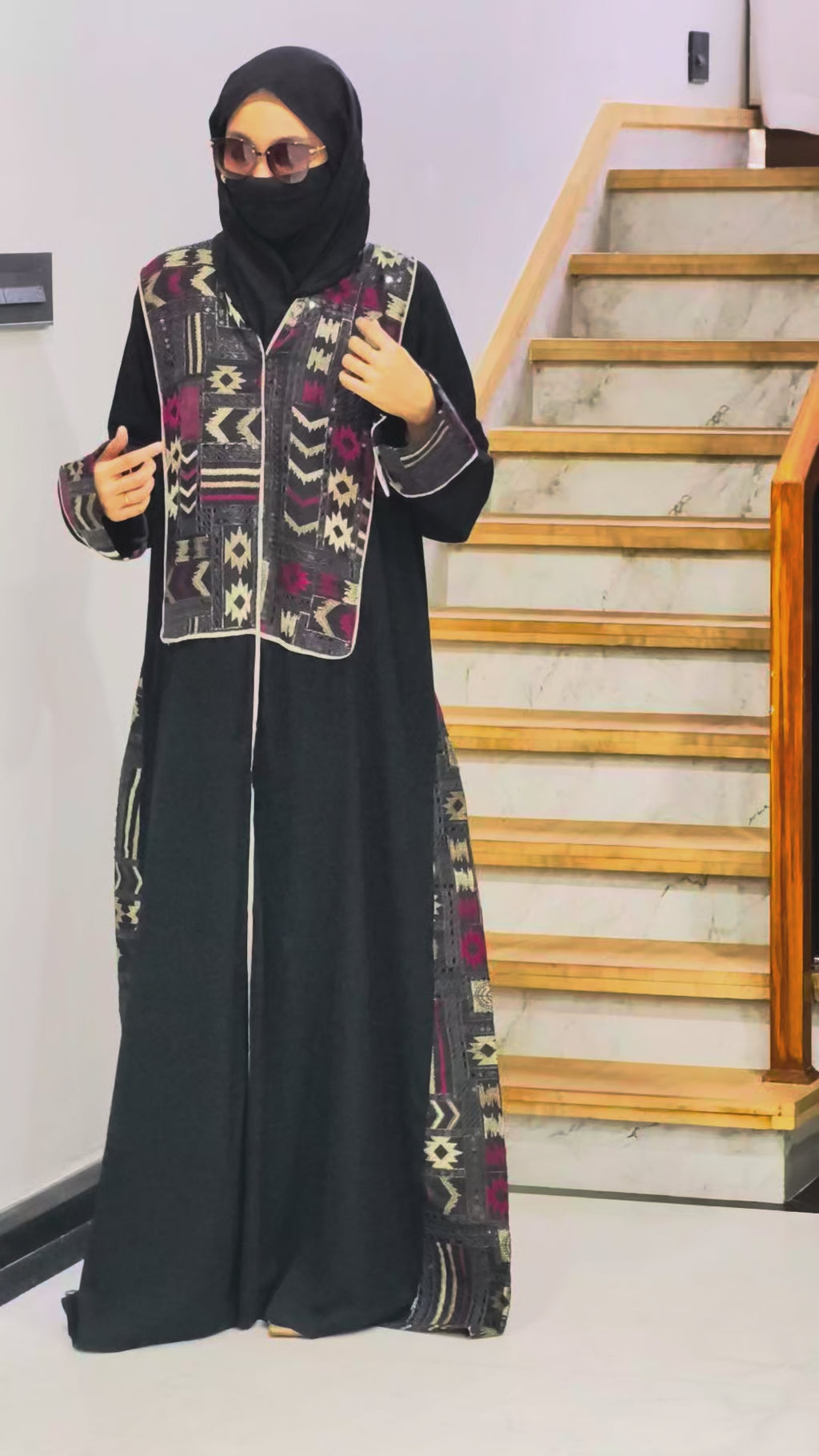 Imported Original Kashmiri Embroidery Abaya ( Saudi made)