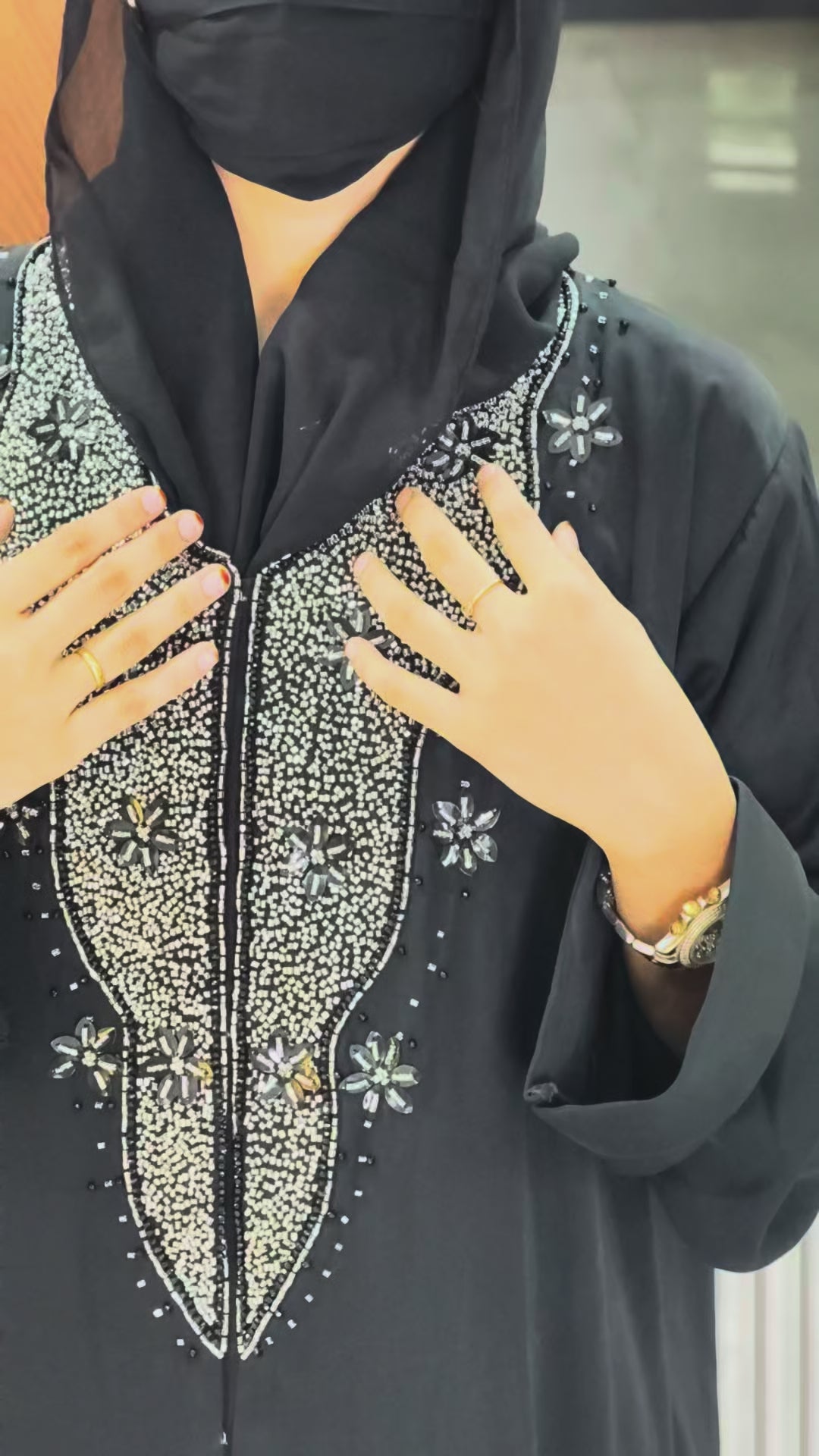 Stone Work Abaya – Elegance Crafted to Perfection
