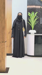 Decent & Elegant 3 Buttons Abaya