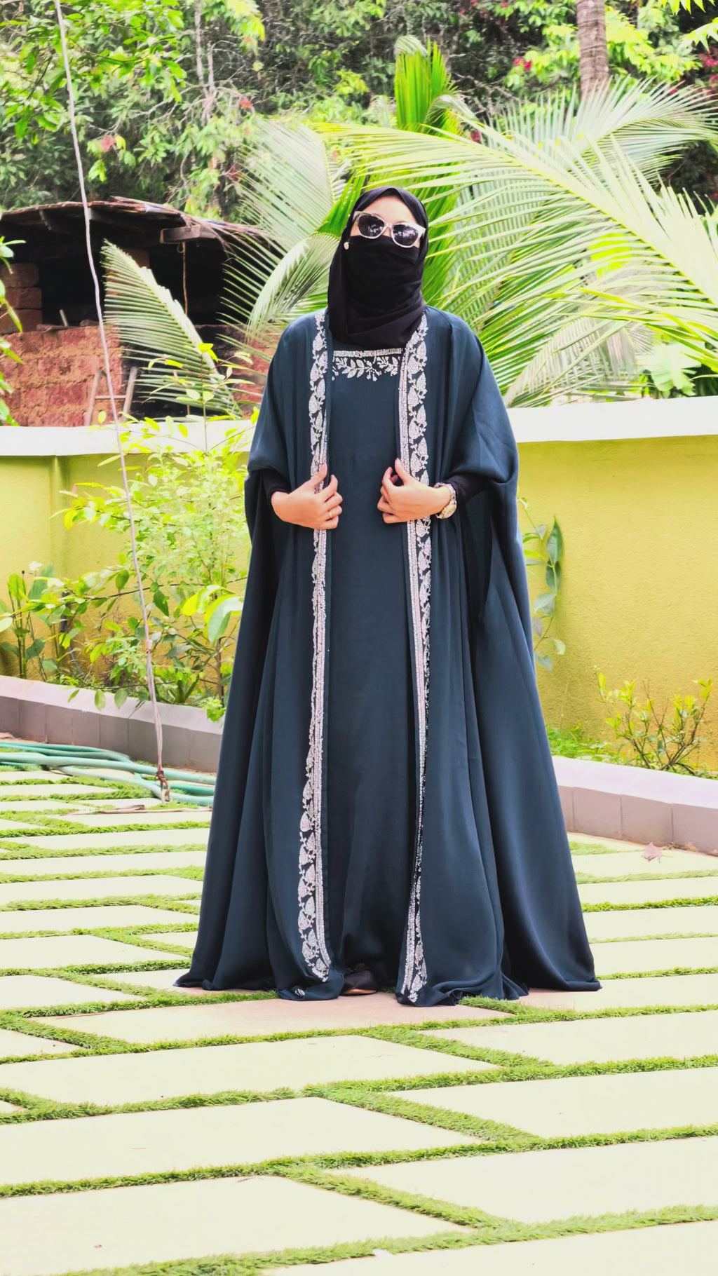 Moroccan Designer Bridal Wear Stone Work Premium Abaya