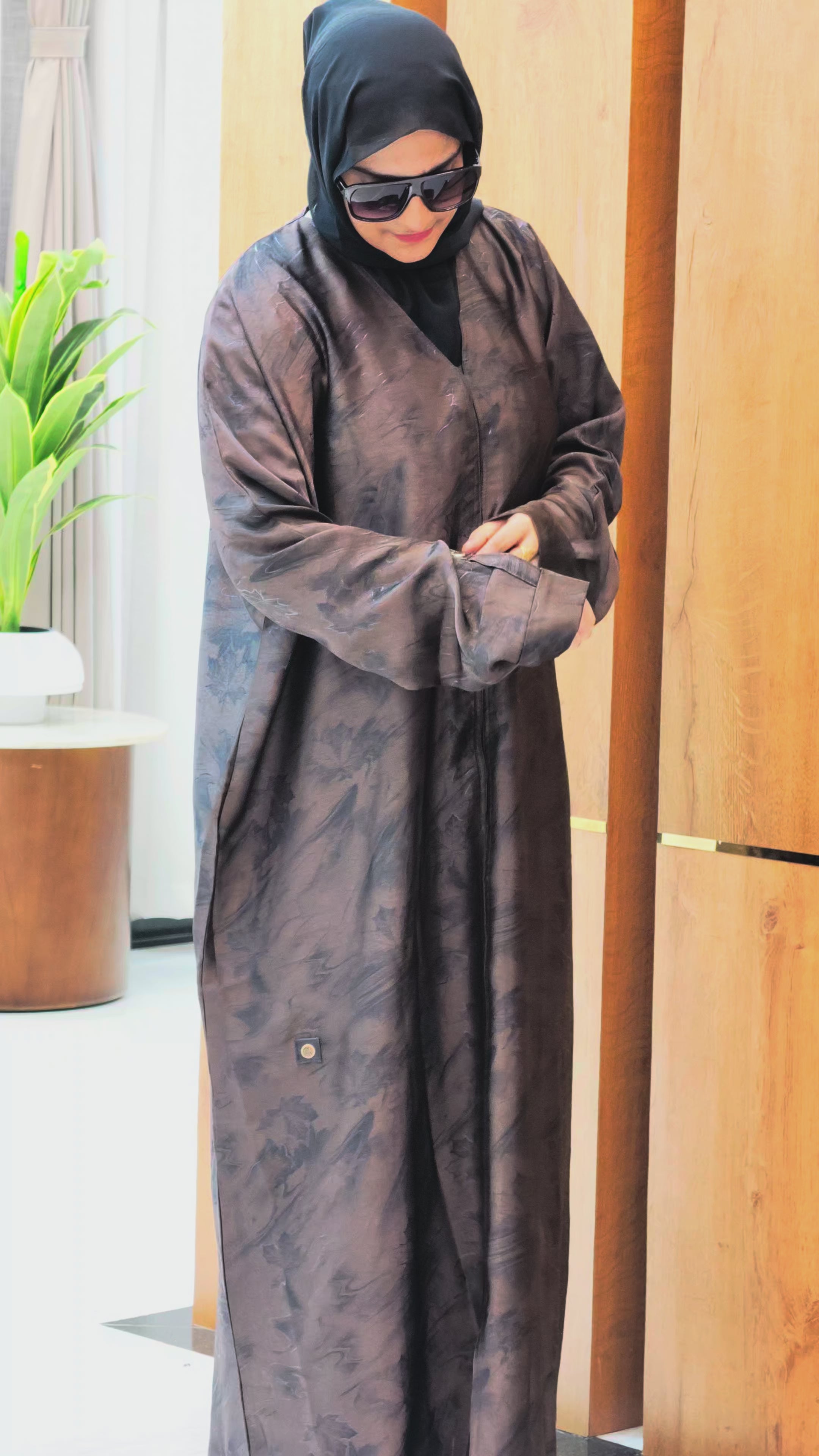 Self Printed Designer Pattern Abaya