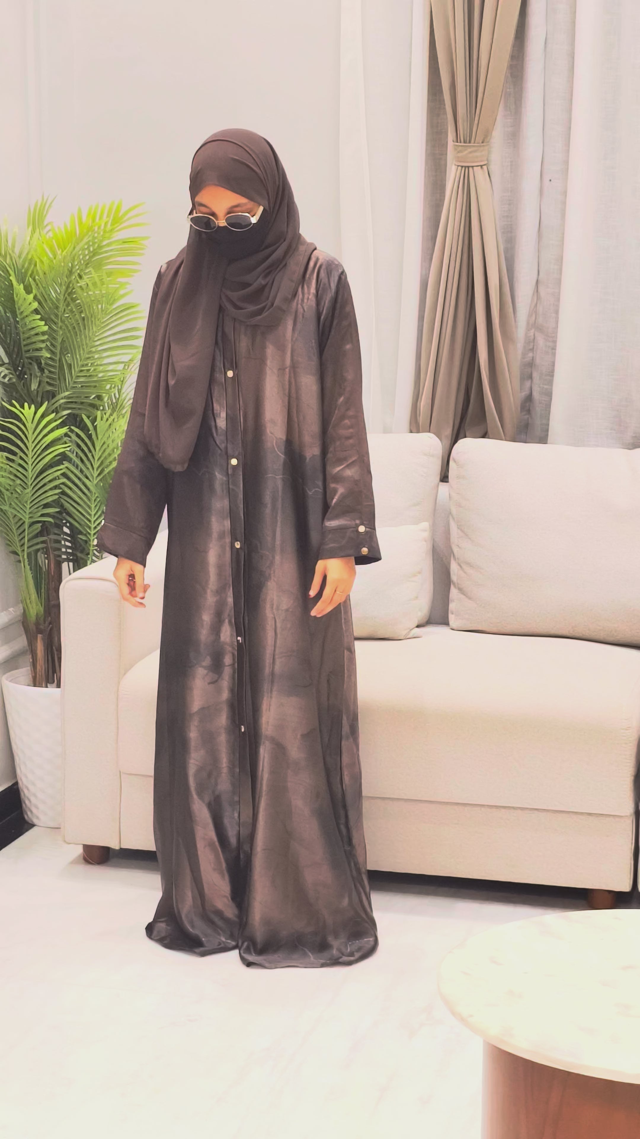 Designer Self-Printed Abaya – Luxury in Every Detail