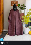 Elegant BROWN 🟤 Frilled Designer Wear Abaya