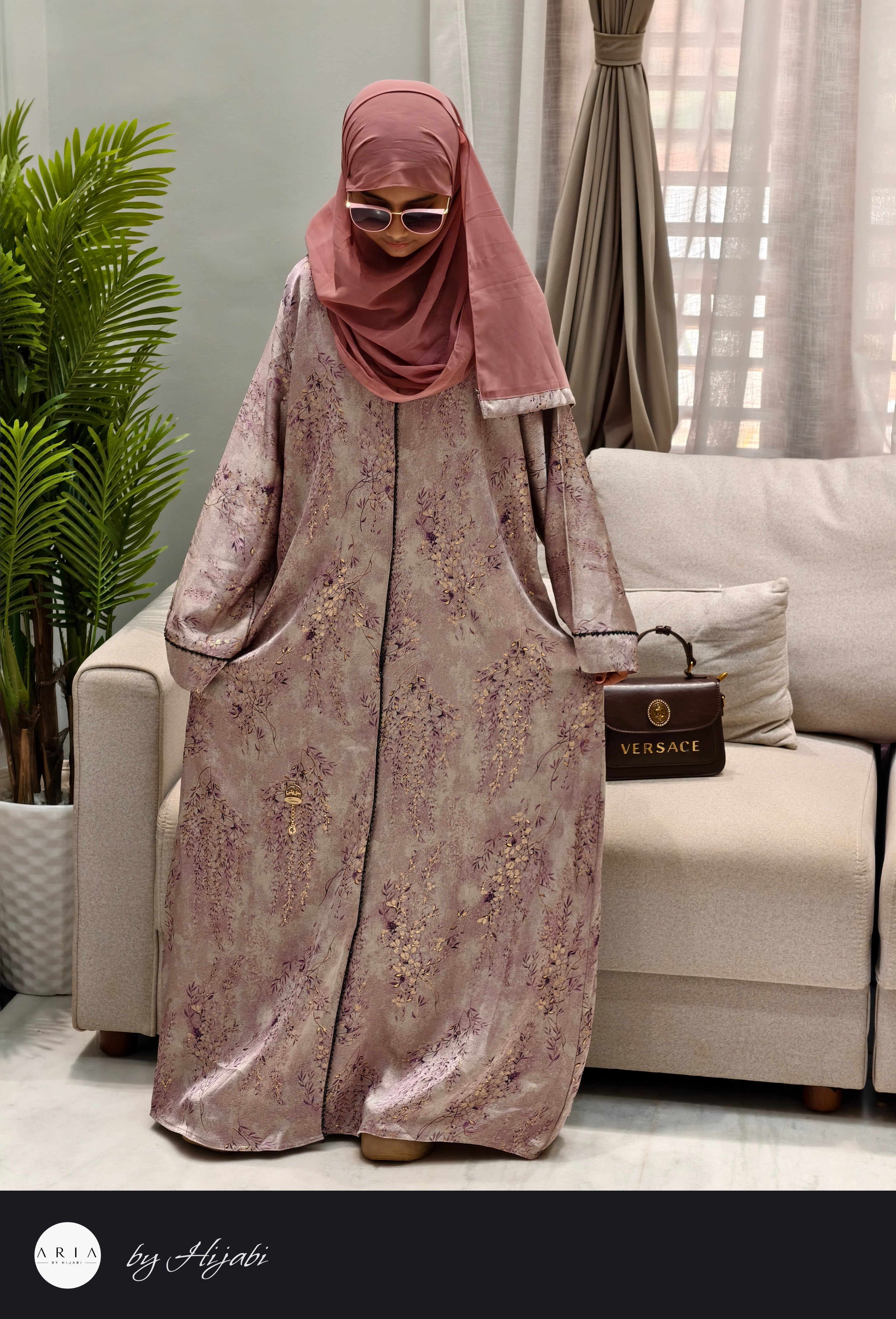 Floral Self-Printed Luxury Abaya