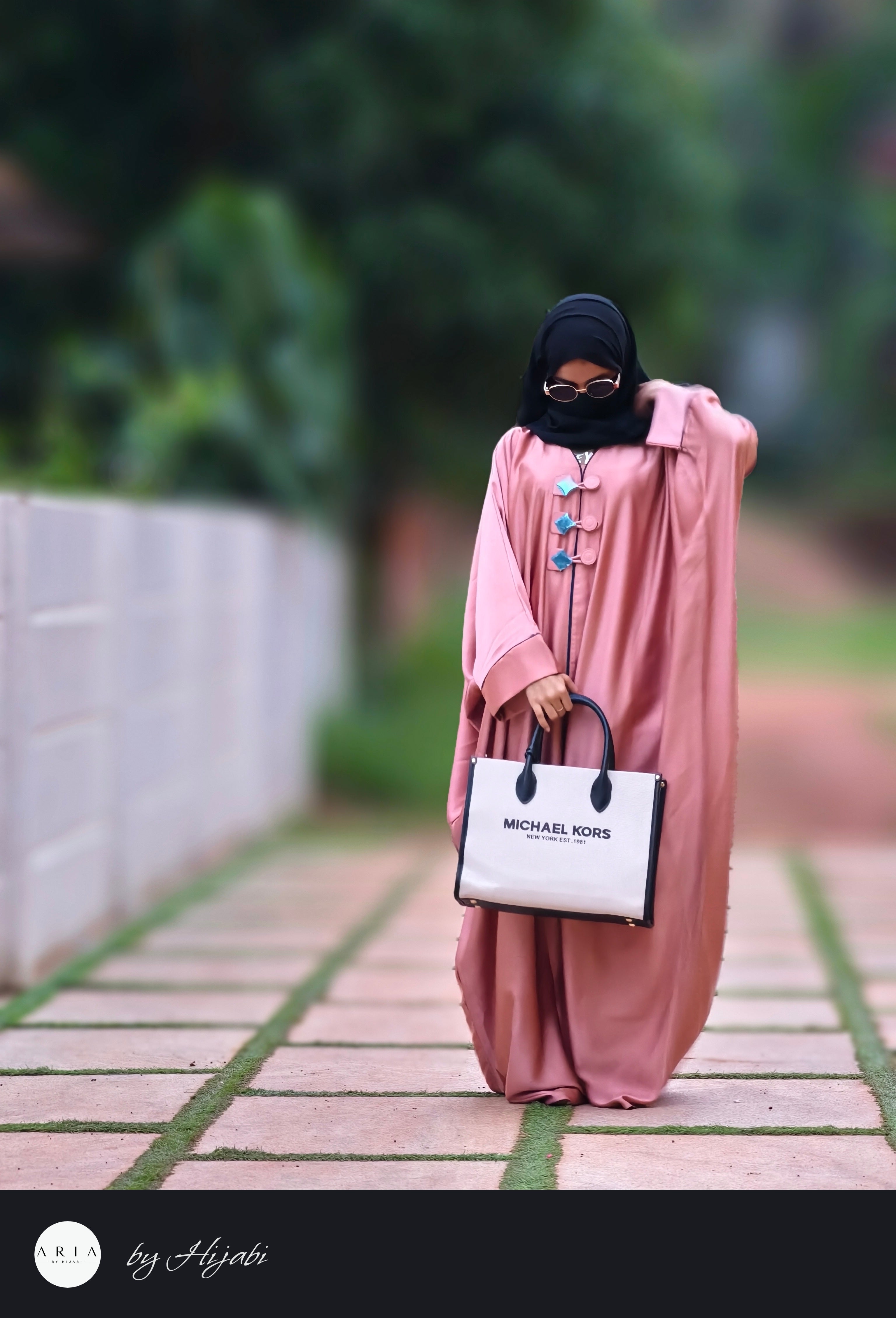 Designer Wear Baby Pink Abaya