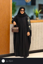 Luxury Corel Blue Stone Work Abaya