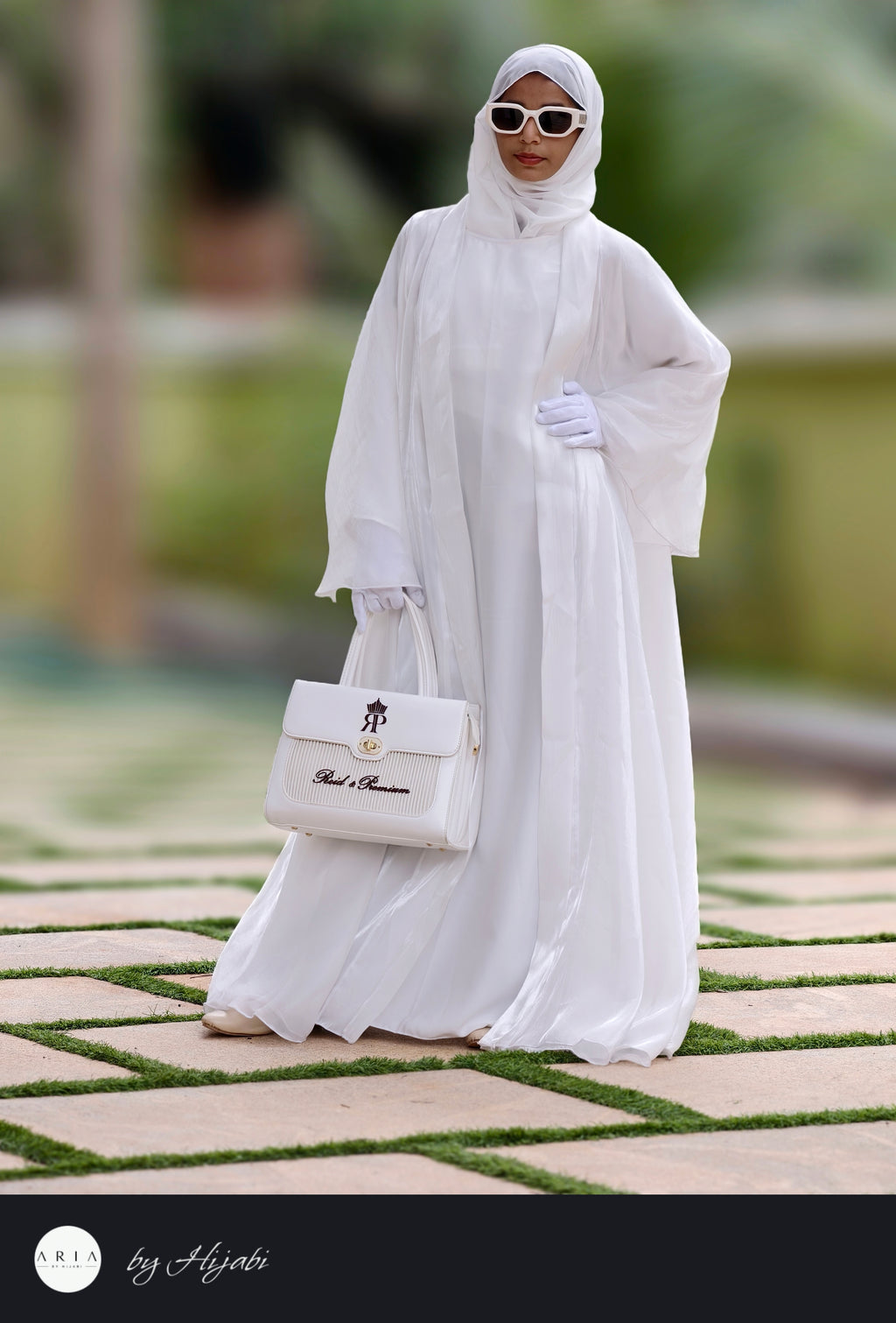 Pure White Organza Designer Abaya