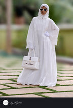 Pure White Organza Designer Abaya