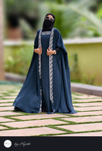 Moroccan Designer Bridal Wear Stone Work Premium Abaya bottle Green
