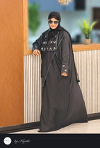 Designer Flap Lapel Stone Work Abaya