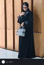 Stone Work Lapel Abaya – Elegance Crafted to Perfection