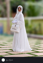 Pure White Organza Designer Abaya