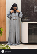Designer Silver Grey Abaya – Modern Elegance Redefined