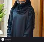 Designer Stone Work Abaya – Luxury Shoulder Pattern Edition
