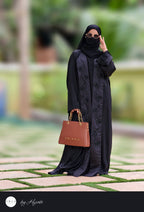 Shawl Collar Stone Work Premium Abaya