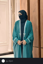 Emerald Green Stone Work Abaya