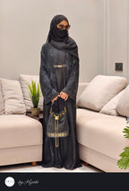 Self-Printed Floral Netted Designer Abaya