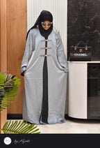 Designer Silver Grey Abaya – Modern Elegance Redefined