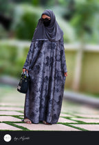 Designer Wear Self Floral Printed Abaya