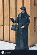 Luxury One Side Lapel Stone Work Abaya