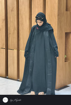 Luxury One Side Lapel Stone Work Abaya