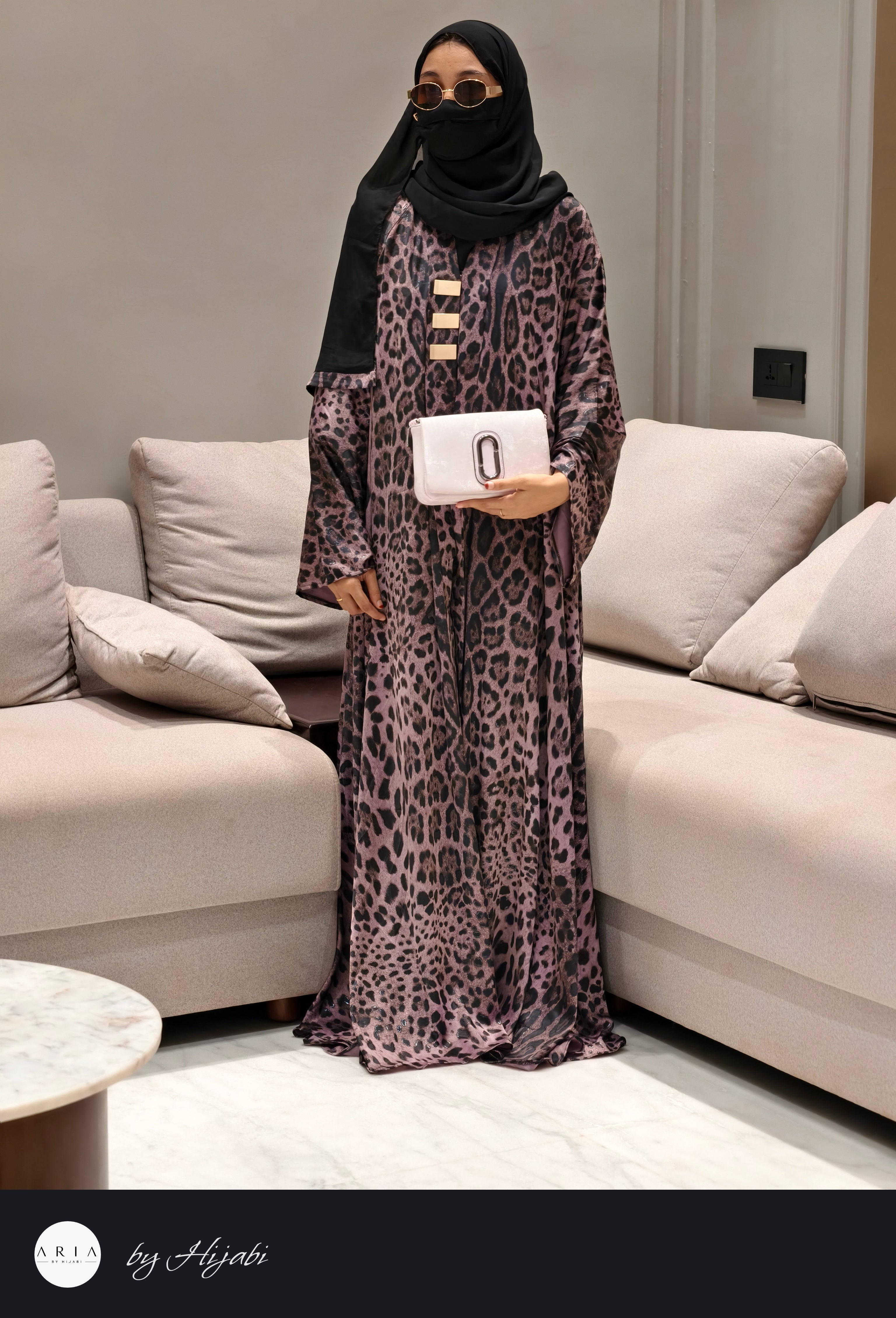 Cheetah Print Umbrella Abaya