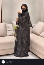 Self-Printed Floral Netted Designer Abaya