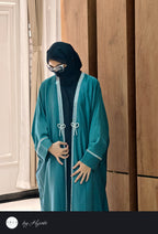 Emerald Green Stone Work Abaya
