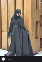 Sleeve Stone Work Umbrella Abaya – Luxury Designer Elegance