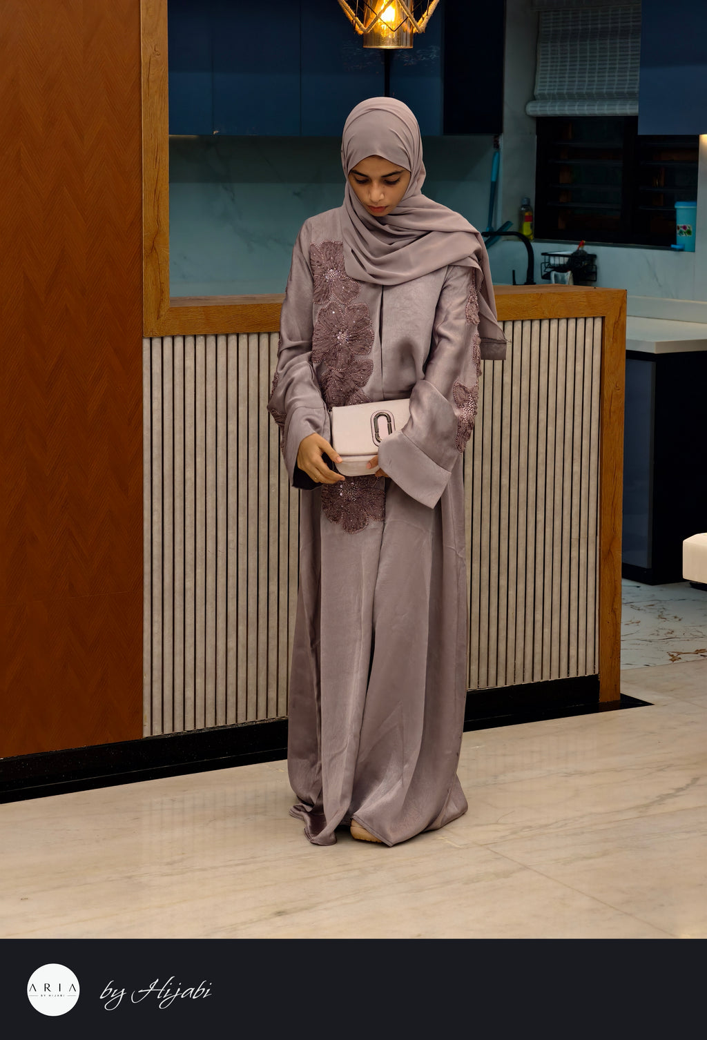 Designer Stone Work Abaya – A Statement of Modern Elegance