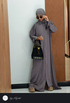 Simple Plain Elegant Collar Abaya