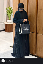 Bridal Floral Embroidery Work Abaya