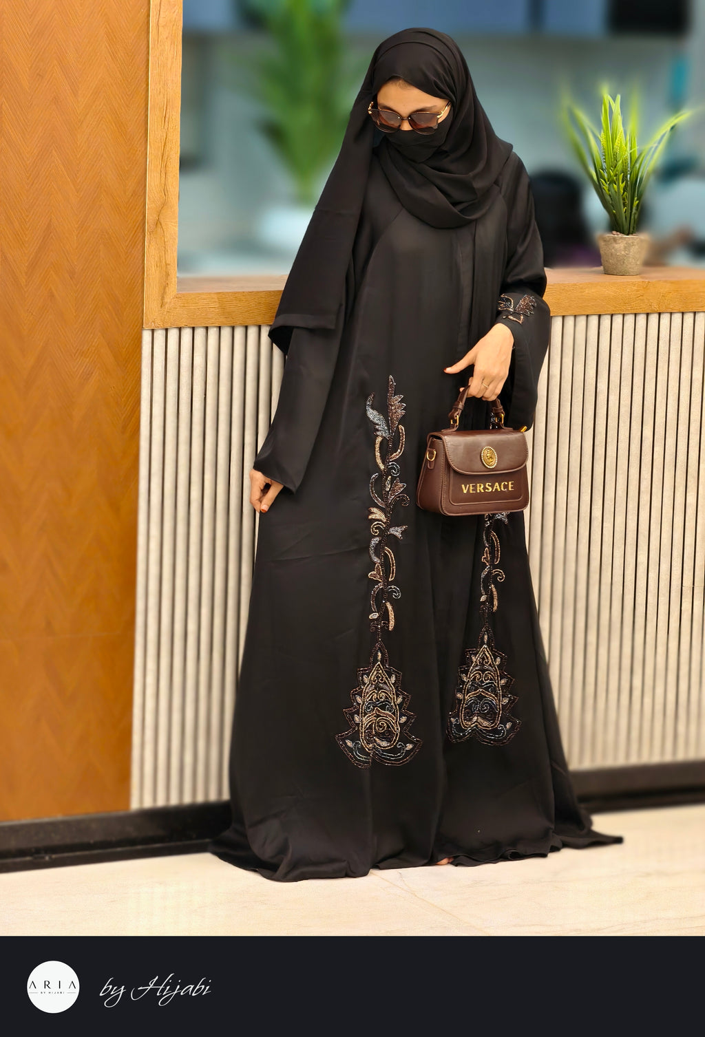 Luxury Stone Work Abaya
