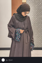Sleeve Stone Work Umbrella Abaya – Luxury Designer Elegance
