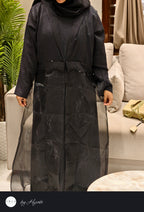 BLACK Organza Fabric – Elegant, Lightweight & Luxurious