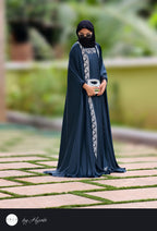 Moroccan Designer Bridal Wear Stone Work Premium Abaya bottle Green