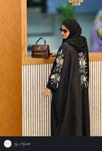 Luxury Corel Blue Stone Work Abaya