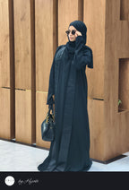 Luxury One Side Lapel Stone Work Abaya
