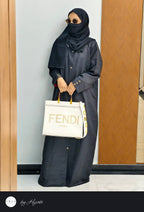 Black FENDI Designer Abaya