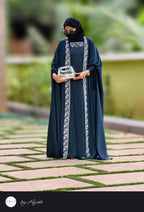 Moroccan Designer Bridal Wear Stone Work Premium Abaya bottle Green