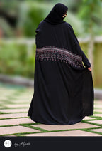Bridal Maroon Stone Work Premium Abaya