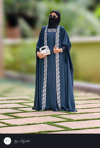 Moroccan Designer Bridal Wear Stone Work Premium Abaya bottle Green