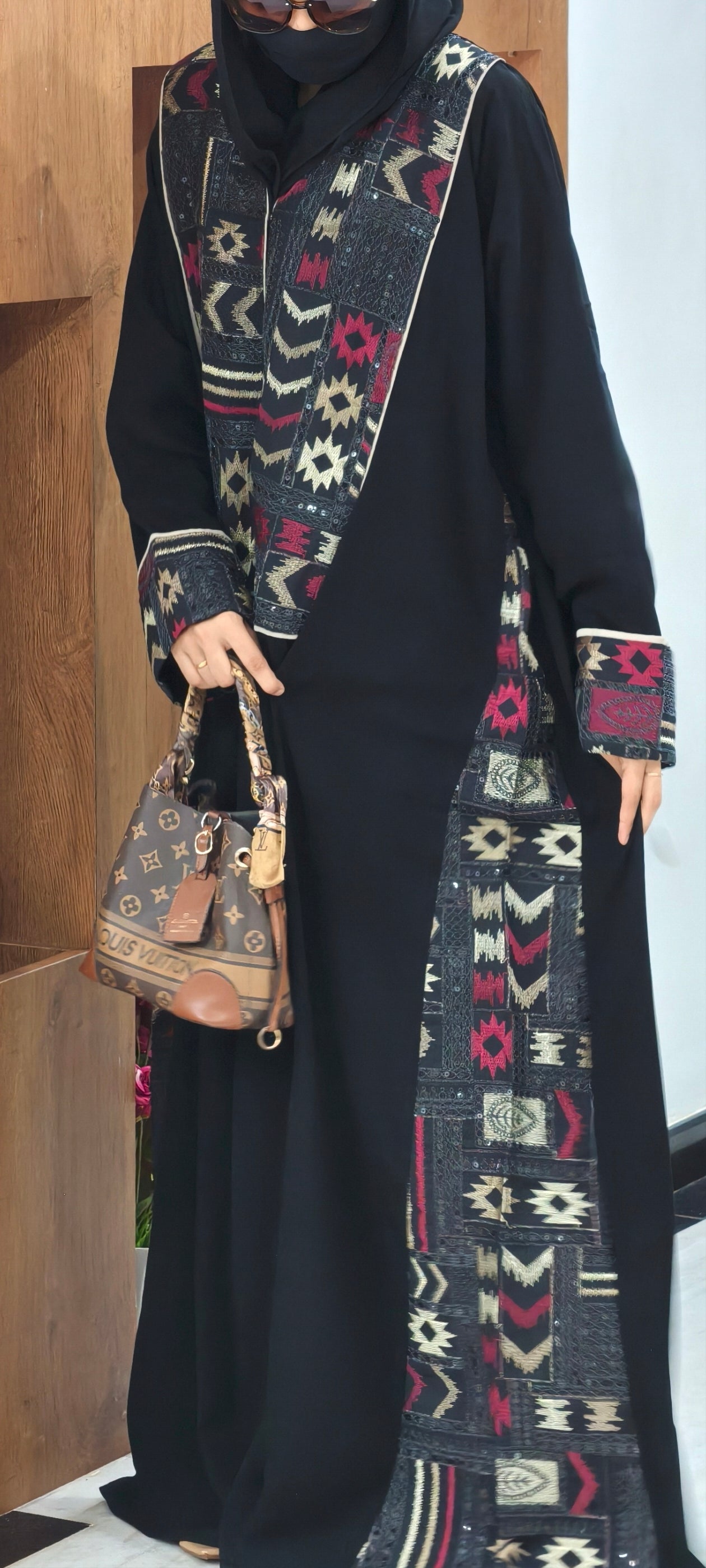 Imported Original Kashmiri Embroidery Abaya ( Saudi made)