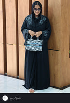 Stone Work Lapel Abaya – Elegance Crafted to Perfection