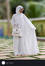 Pure White Organza Designer Abaya