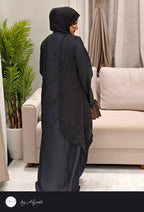 Bridal Designer Wear with Unique Back Stone Work Abaya